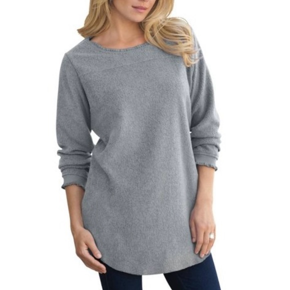 Roaman's High Pile Fleece Tunic - Picture 1 of 5